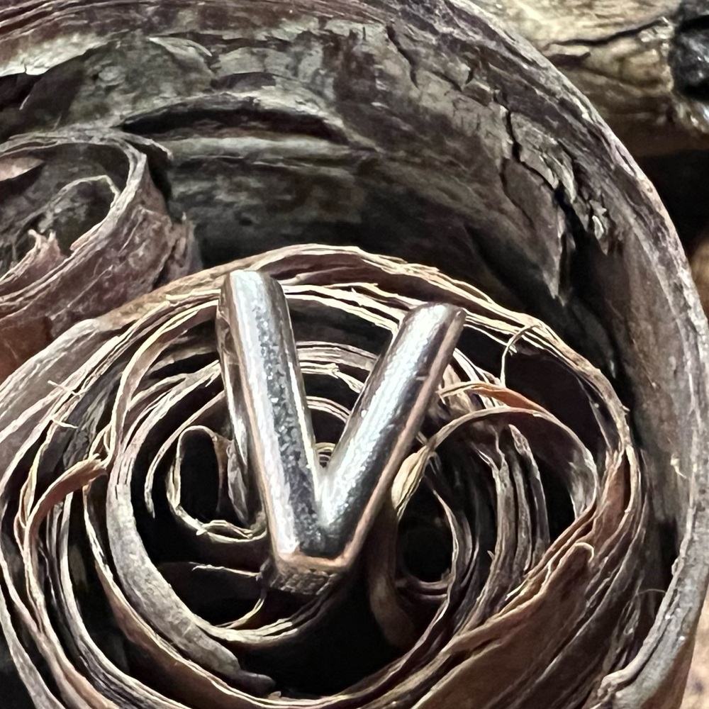 Authentic Pandora Charm Letter V Alphabet Bead
Sterling Silver Letters Dotted
